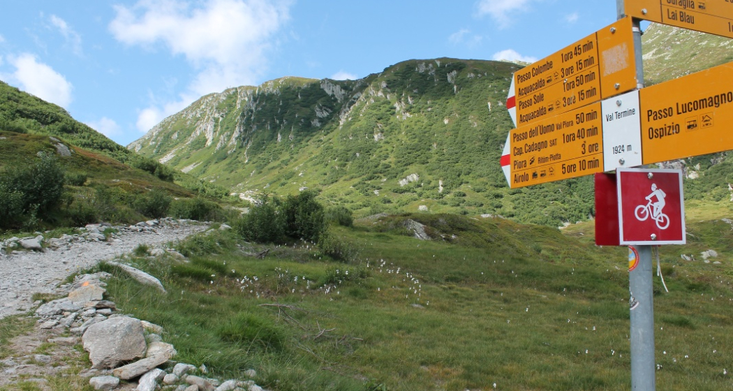 Abzweigung zum Passo del uomo
