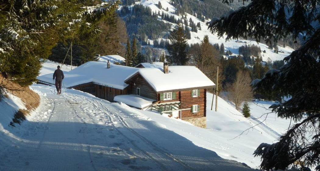 Oberhalb vom Chrühof geht's in den Wald hinein. Oberhalb vom Chrühof geht's in den Wald hinein.