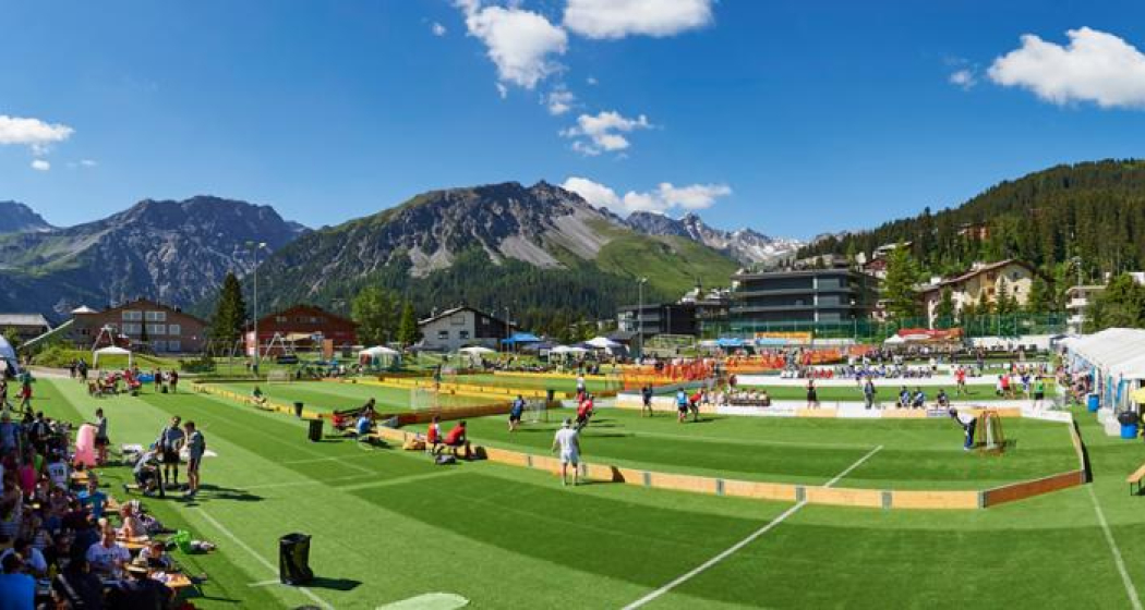 Der Sportplatz Ochsenbühl während dem 7eck Unihockey Cup im Sommer Der Sportplatz Ochsenbühl während dem 7eck Unihockey Cup im Sommer