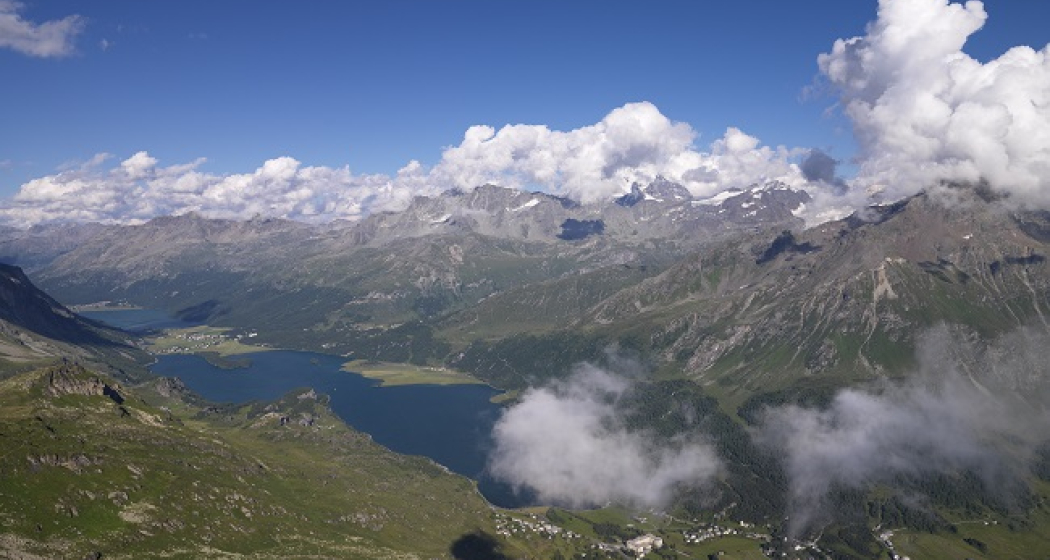 Aussicht auf die Oberengadiner Seen