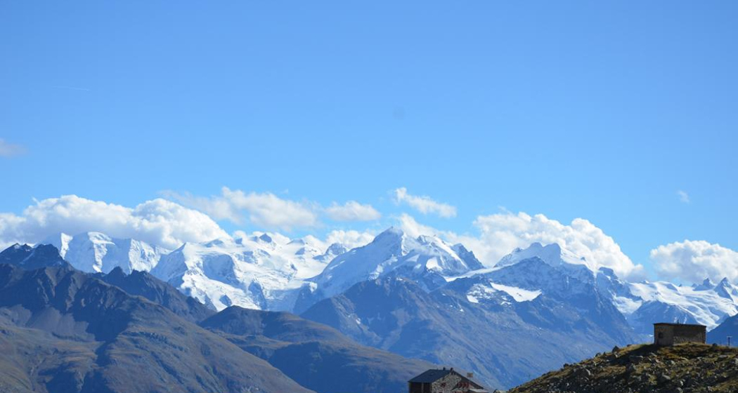 Ausblick Chamanna d'Es-cha, Berninagruppe Ausblick Chamanna d'Es-cha, Berninagruppe