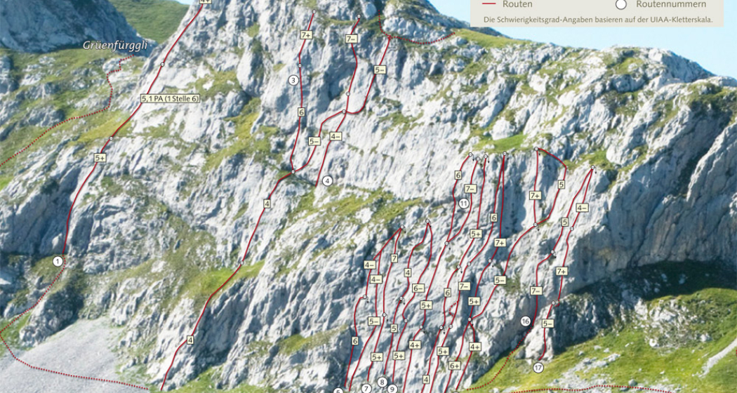 Klettergarten Gruoben, Grüenwändli