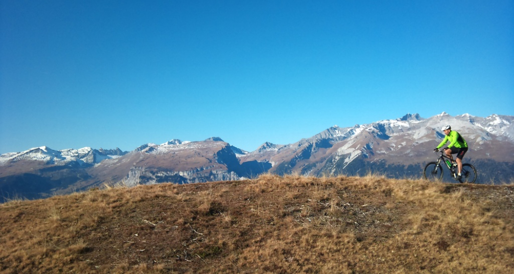 Rhäzünser Alp mit Blick zur gegenüberliegenden Flimser Bergwelt Rhäzünser Alp mit Blick zur gegenüberliegenden Flimser Bergwelt