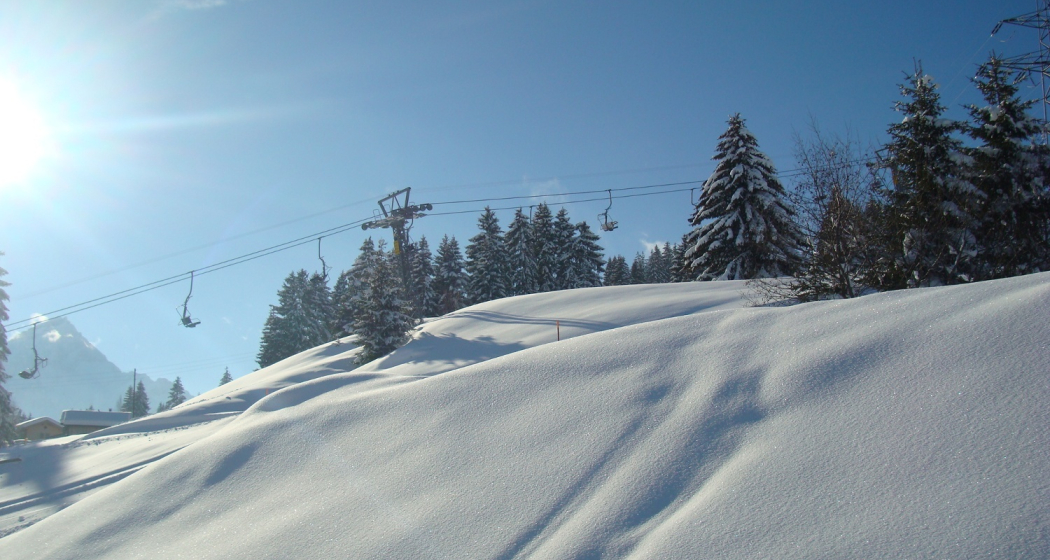 Sesselbahn im Skigebiet Sarn Sesselbahn im Skigebiet Sarn