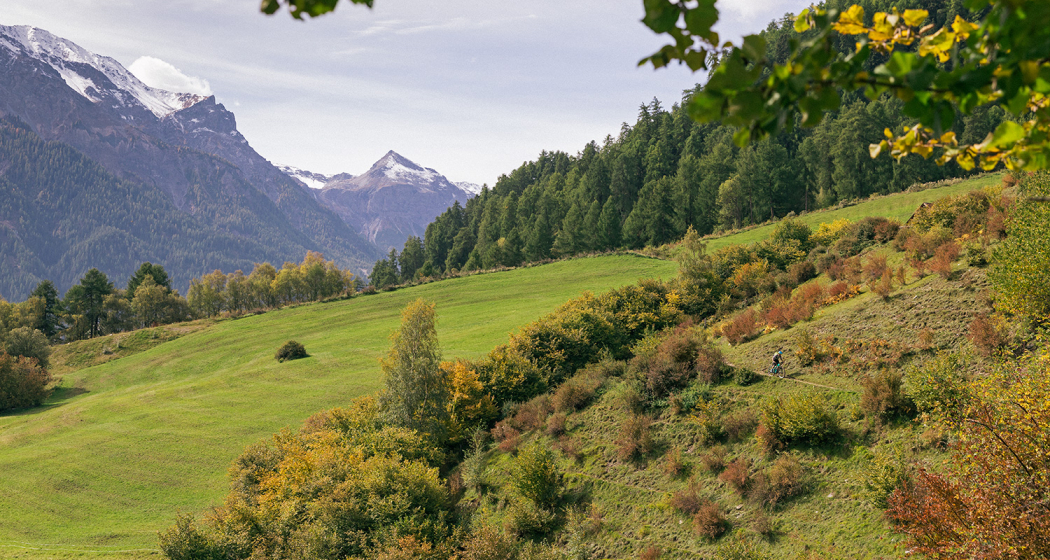 Trailabschnitt oberhalb von Müstair Trailabschnitt oberhalb von Müstair