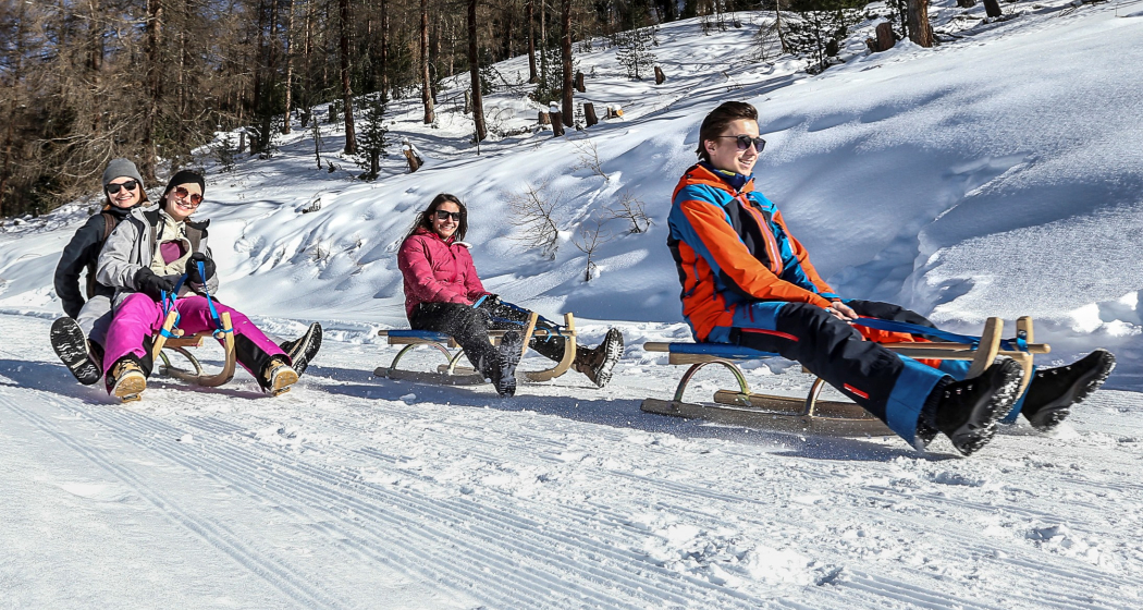 Schlittelspass oberhalb Zernez.