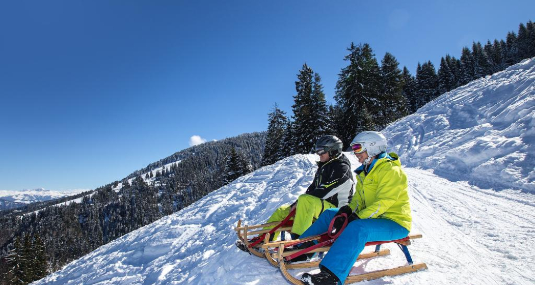 Herrliche Aussicht auf der Schlittelpiste Pizol Herrliche Aussicht auf der Schlittelpiste Pizol