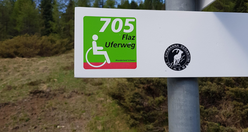 Die Wegweiser für Barrierefreie Wanderwege