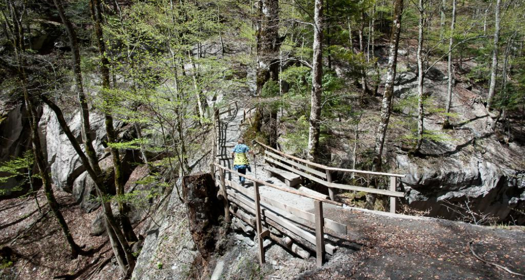 Naturbrücke auf dem Weg zur Taminaschlucht Naturbrücke auf dem Weg zur Taminaschlucht