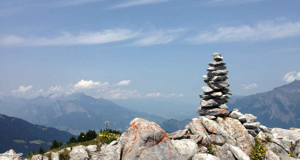 Steinskulpturen auf dem Chimmispitz