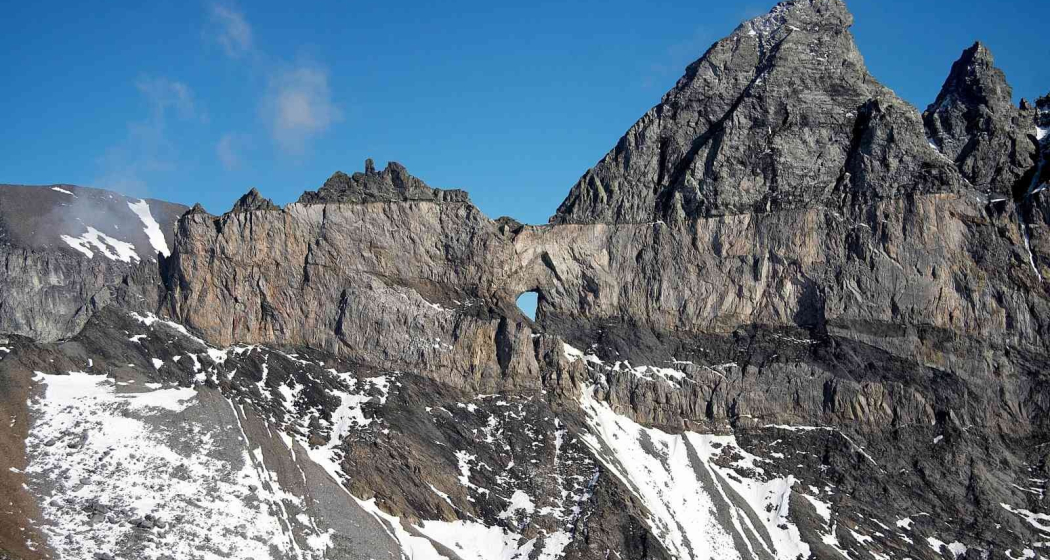 Sicht auf das Martinsloch von Glarner Seite Sicht auf das Martinsloch von Glarner Seite
