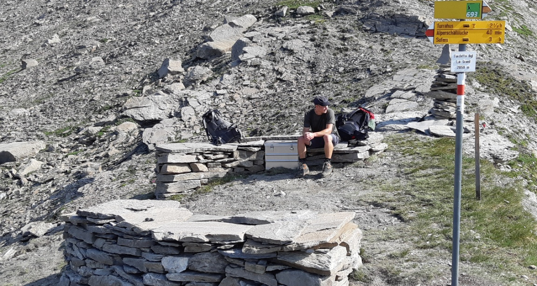 Wildtierbeobachtungspunkt auf der Farcletta digl Lei Grand Wildtierbeobachtungspunkt auf der Farcletta digl Lei Grand