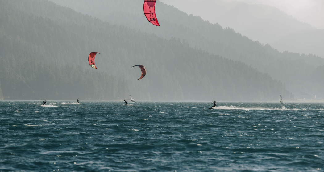 Kiter auf dem Silvaplanersee