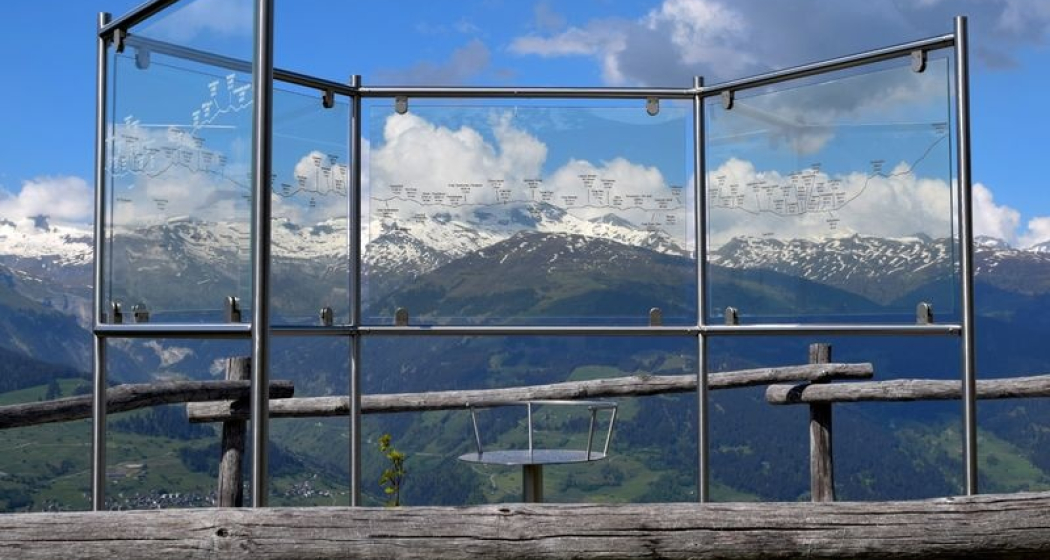 Durchblick Panoramatafel Kartitscha Durchblick Panoramatafel Kartitscha