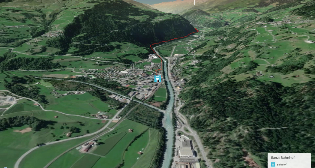 Pilgerweg in Surselva: Via Francisca: Ilanz - Disentis Pilgerweg in Surselva: Via Francisca: Ilanz - Disentis