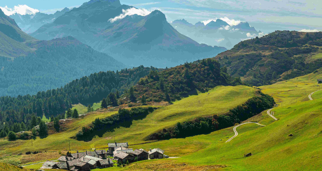 Blick auf Grevasalvas Blick auf Grevasalvas