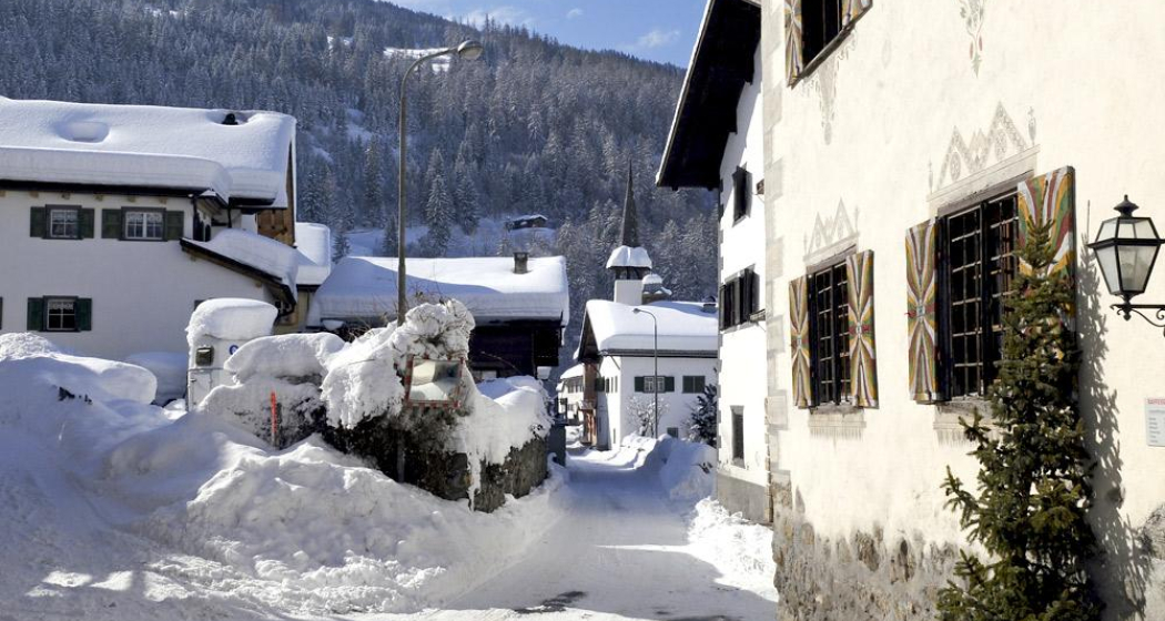 Das romantische Dorf Fideris mit Patrizierhäusern
