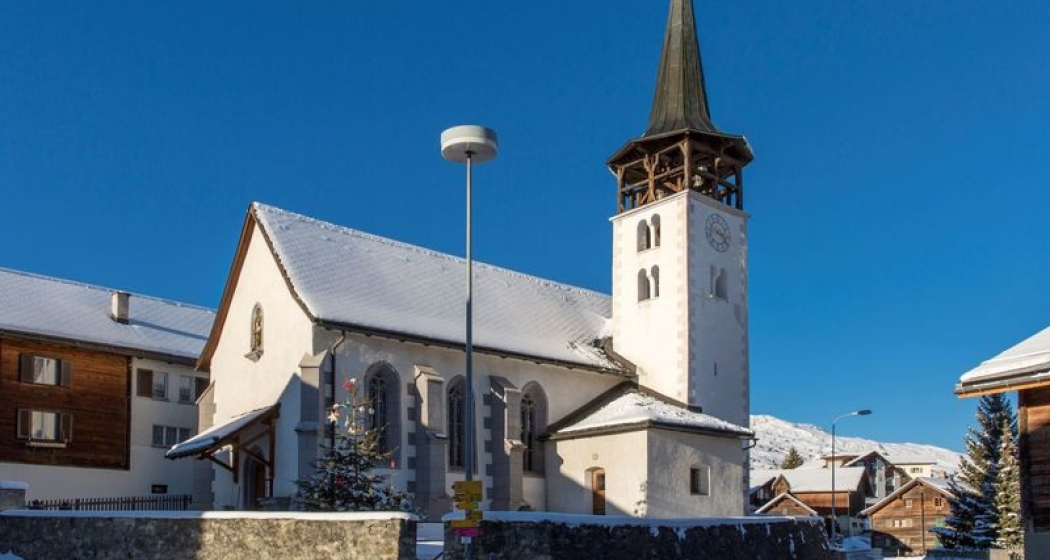 Kirche Sogn Flurin, Winter Kirche Sogn Flurin, Winter