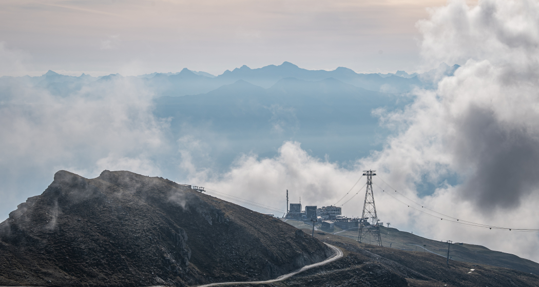 Blick vom Crap Masegn Richtung Crap Sogn Gion