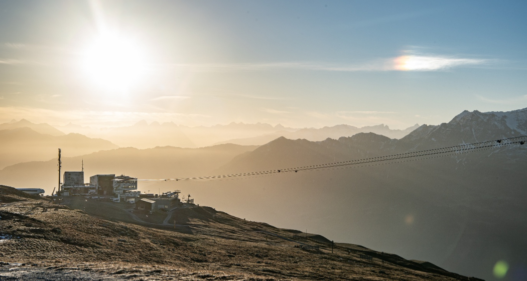 Crap Sogn Gion, im Morgenlicht