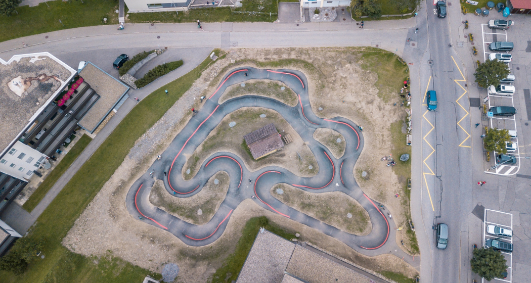 Pumptrack Lenzerheide von oben Pumptrack Lenzerheide von oben