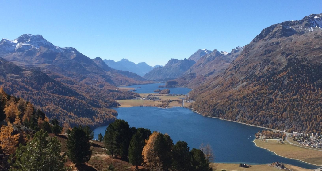 Aussicht auf Silvaplaner- und Silsersee Aussicht auf Silvaplaner- und Silsersee