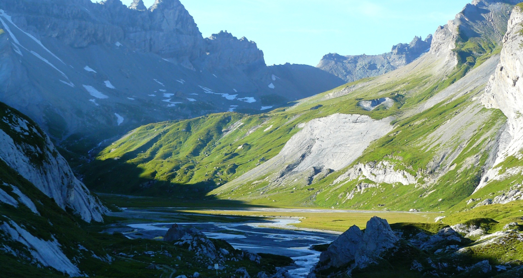 Blick auf den Unteren Segnesboden Blick auf den Unteren Segnesboden