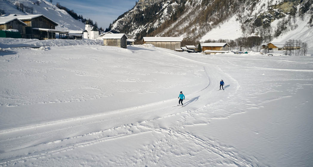 Loipe im Talboden Vals Loipe im Talboden Vals