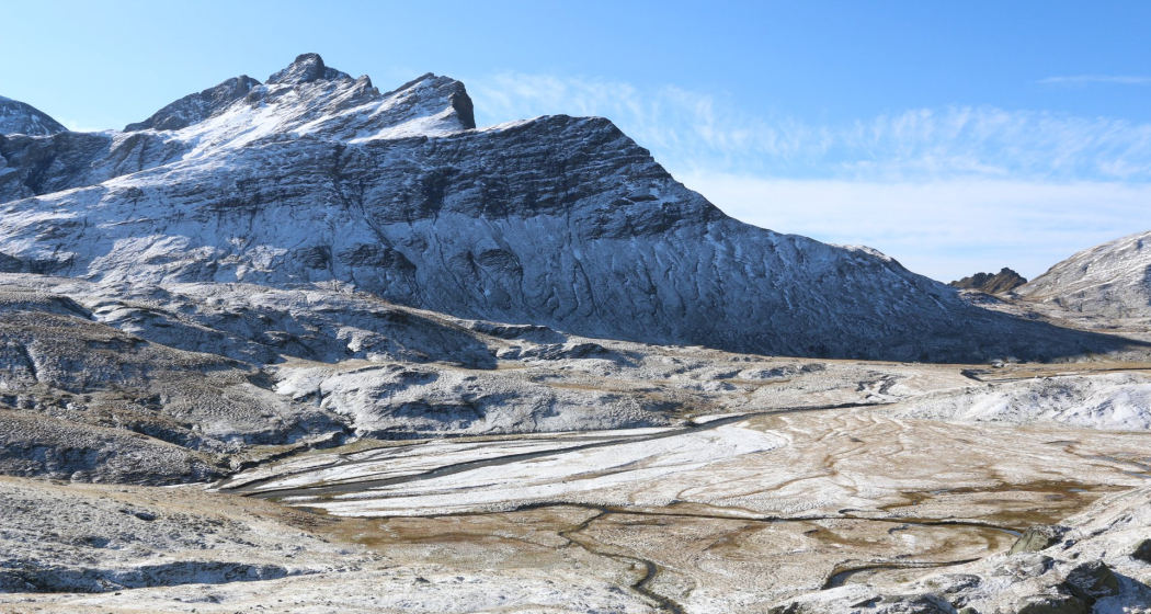 Im Herbst kann es schnell einmal Schnee geben auf der Greina