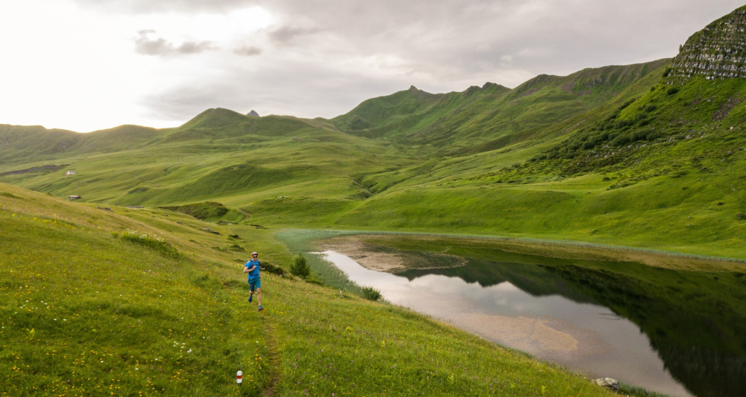 Trailrunning auf den Fideriser Heubergen mit dem Unter Clunersee Trailrunning auf den Fideriser Heubergen mit dem Unter Clunersee