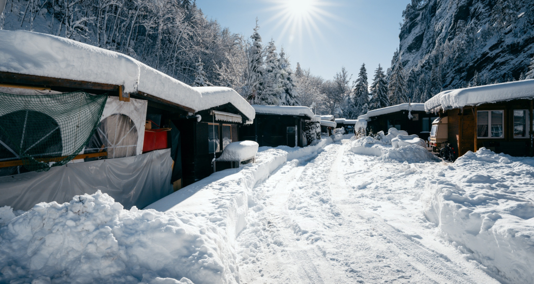 Der Camping Rania im Winter Der Camping Rania im Winter