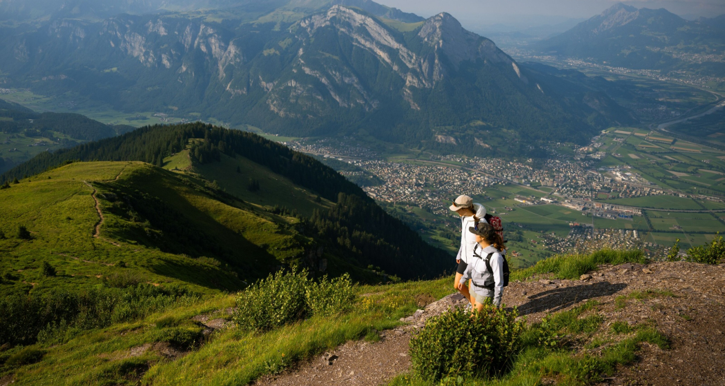 Ausblick in das St. Galler Rheintal Ausblick in das St. Galler Rheintal
