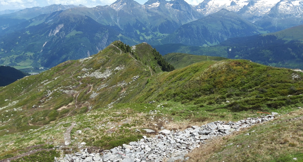 Unser Weg links des Grates Unser Weg links des Grates