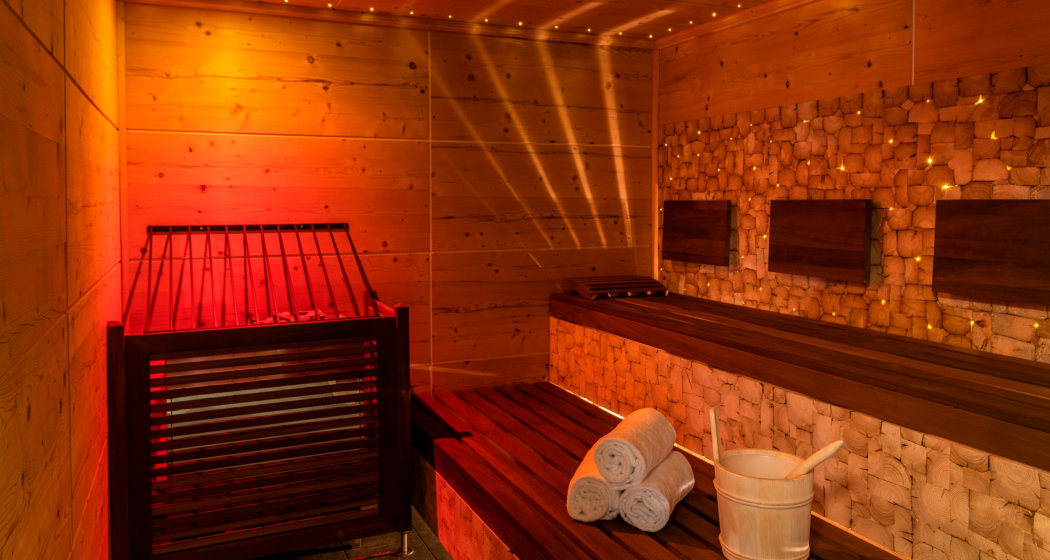 Das Foto zeigt die Sauna des Hotels Mischun