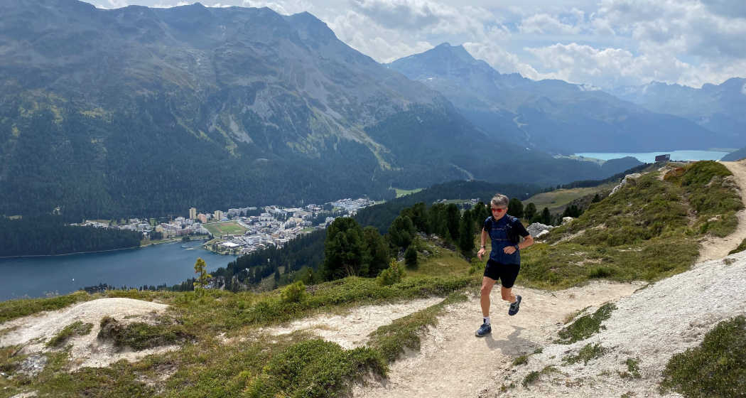 Blick runter auf St. Moritz und den Silvaplanersee Blick runter auf St. Moritz und den Silvaplanersee
