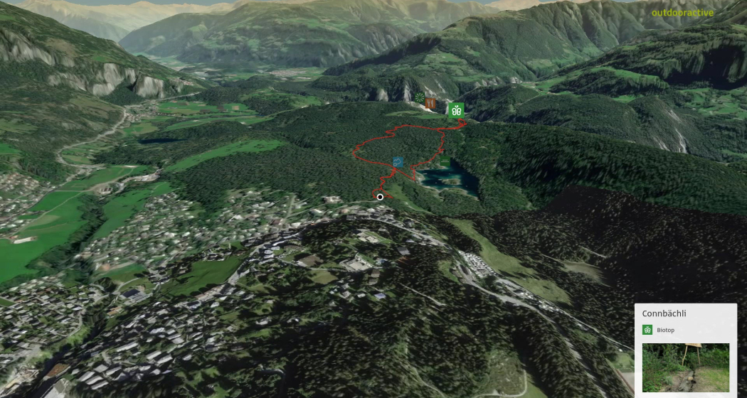 Themenweg in Flims Laax: Connbächli: Wasserweg via Caumasee nach Conn