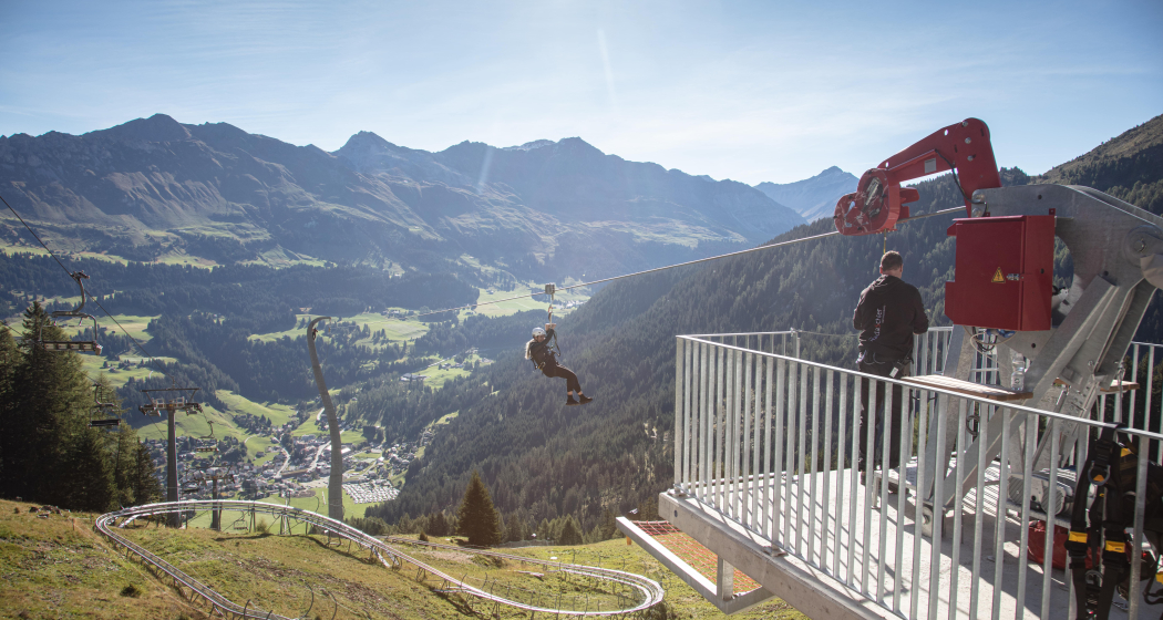 Zipline auf dem Erlebnisberg Pradaschier Zipline auf dem Erlebnisberg Pradaschier