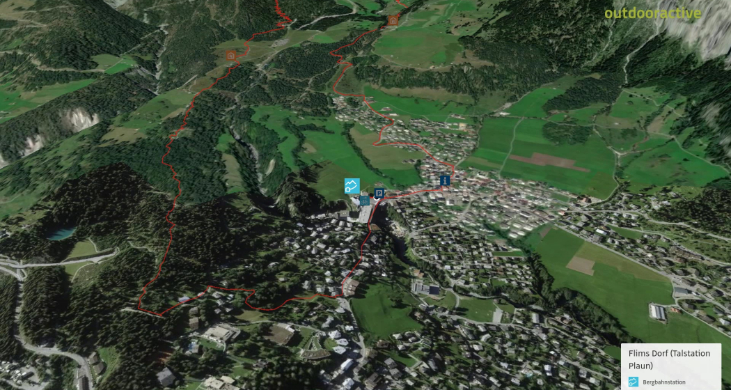 Mountainbike-tour in Flims Laax Falera: Runca Trail via Punt Desch (11G)