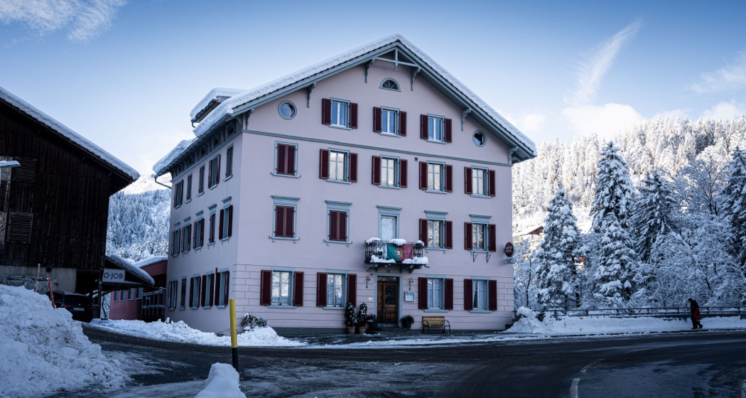 Das Restaurant Beverin im Winter Das Restaurant Beverin im Winter