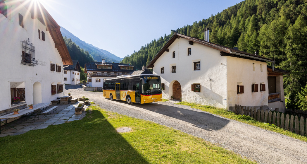 Das idyllische Engadinerdorf S-charl.