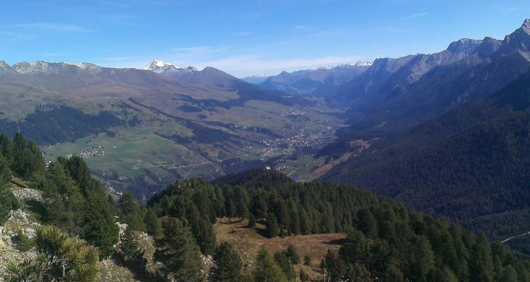 Crap Putèr: Panoramablick Unterengadin