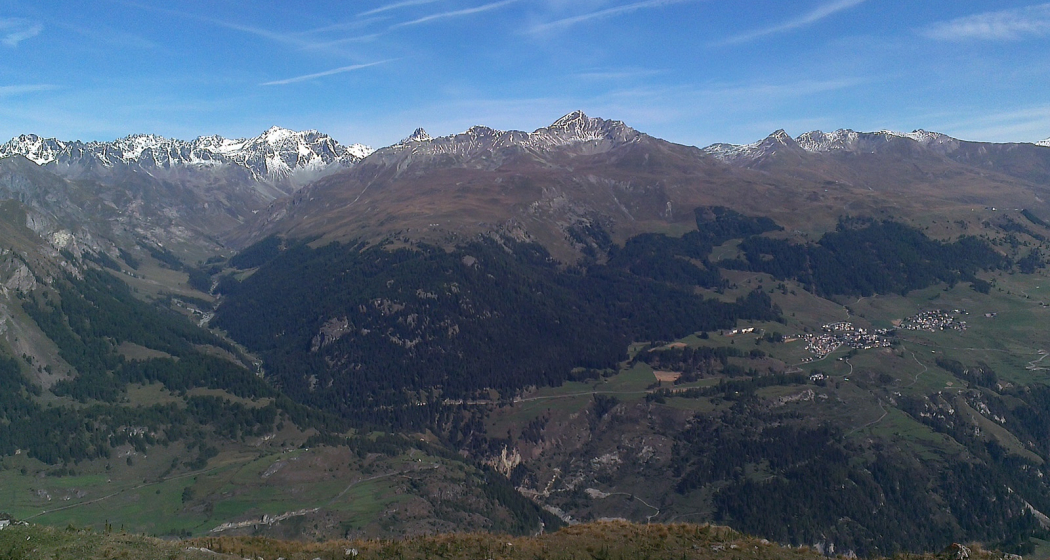 Crap Putèr: Panoramablick Unterengadin