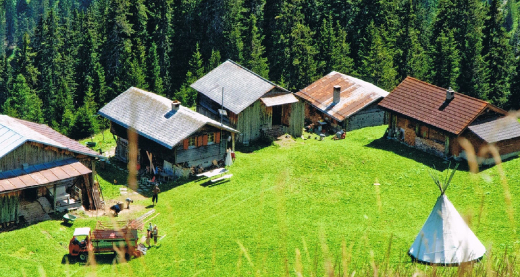 Blick auf das Maiensäss