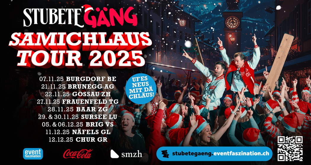 Stubete Gäng - Samichlaus Tour 2025 – Die grösste Schweizer Tour ist zurück! (gdl_860073124_image) Stubete Gäng - Samichlaus Tour 2025 – Die grösste Schweizer Tour ist zurück! (gdl_860073124_image)
