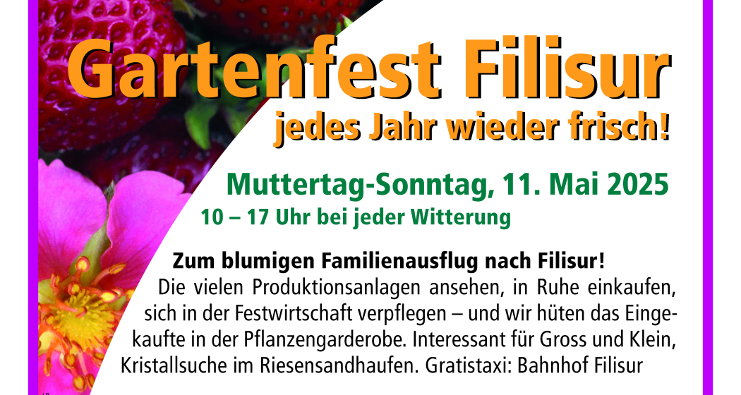 Gartenfest im Gartencenter Schutz Filisur (gdl_868791089_image) Gartenfest im Gartencenter Schutz Filisur (gdl_868791089_image)