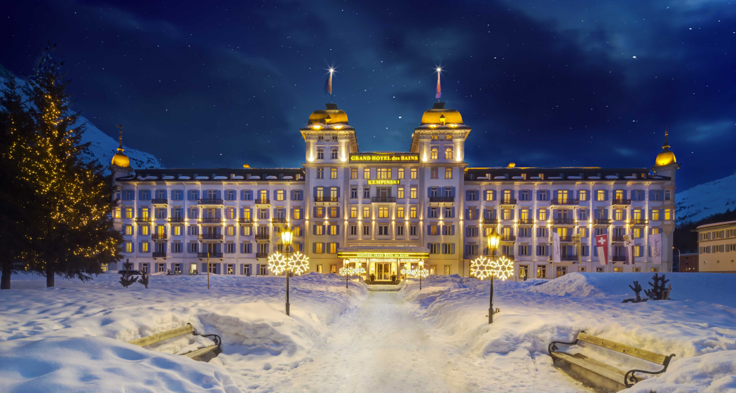 Kempinski St. Moritz Winterabend Kempinski St. Moritz Winterabend