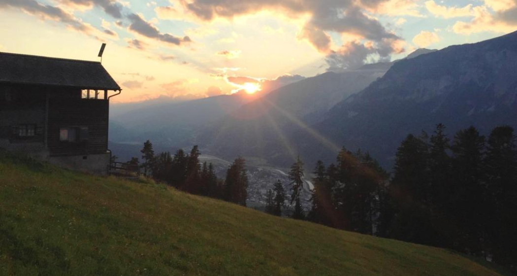 Aussicht von Schönegg bei Sonnenuntergang