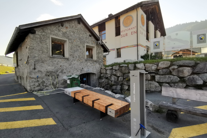 Banc d’énergie Golfplatz Zuoz Banc d’énergie Golfplatz Zuoz