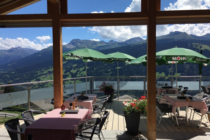 Aussicht von der Terrasse Restaurant Güggelstein