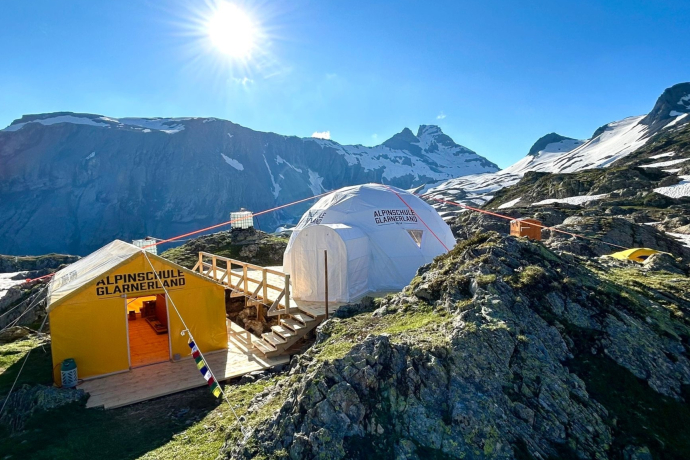 Basecamp auf dem Panixerpass. Basecamp auf dem Panixerpass.